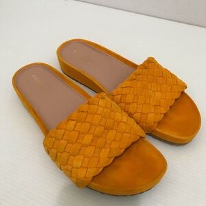 Cole Haan Women's Orange Woven Slide Sandals Size 8.5B